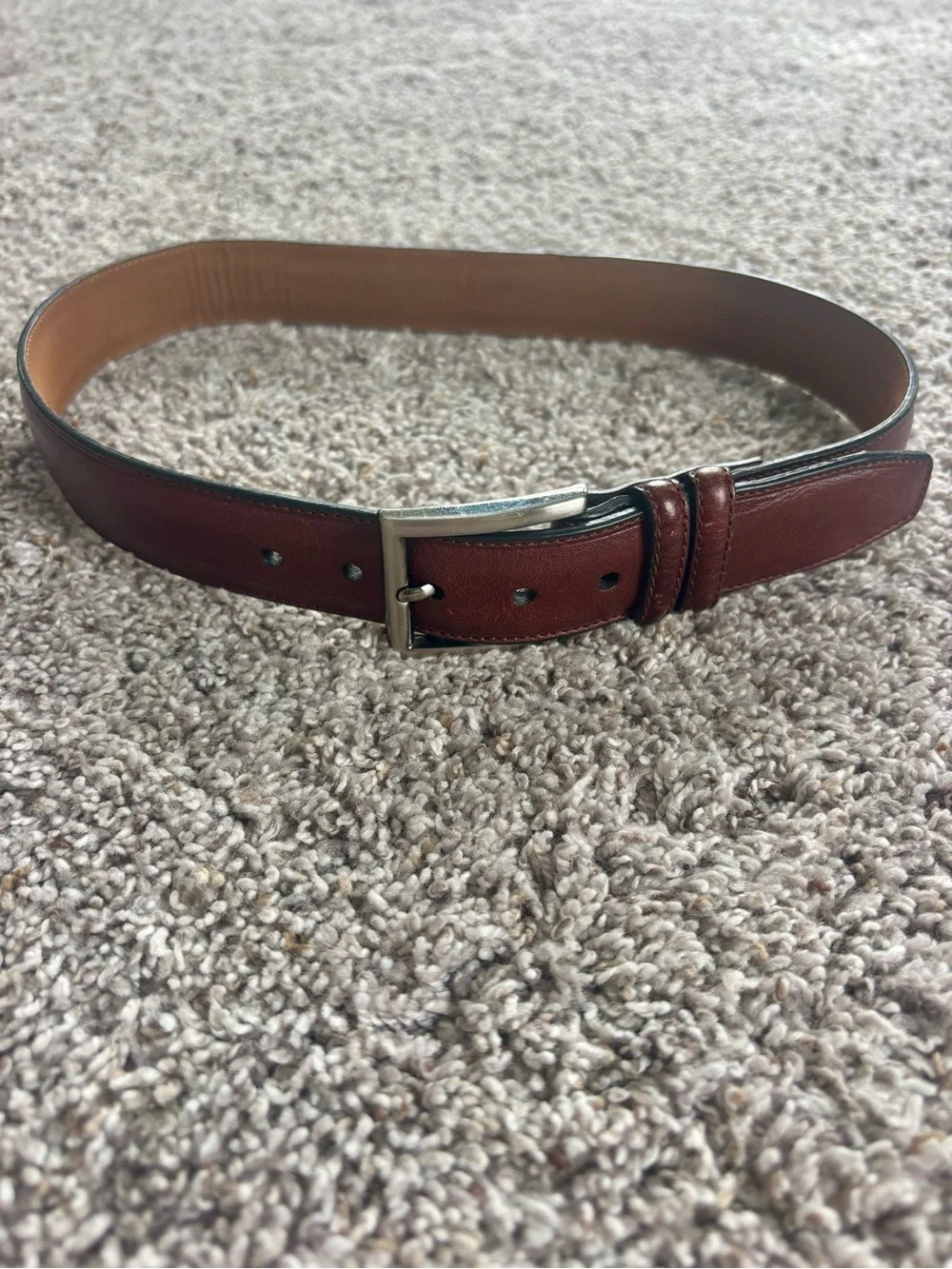 Kids Nautica Classic Brown Leather Belt